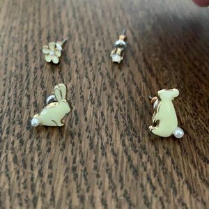 4 pieces earrings Rabbit and Cherry